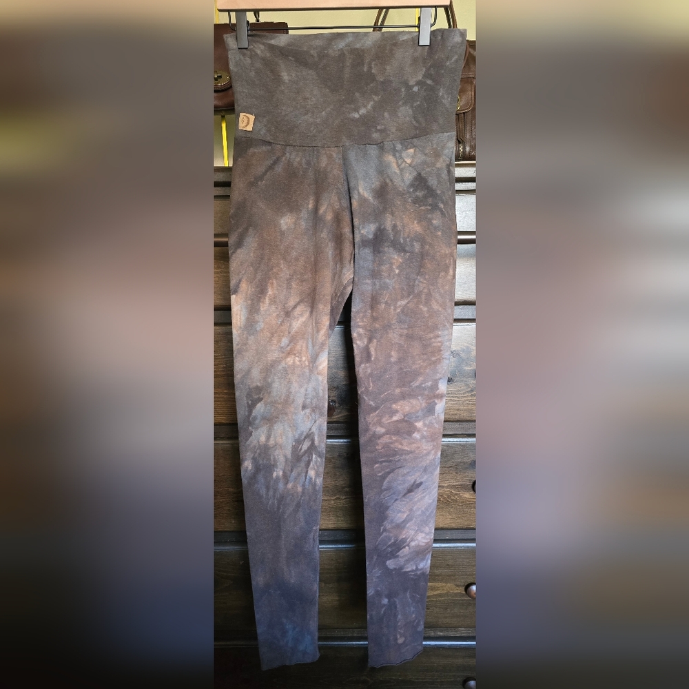 Sinew Moon China Cat Leggings Garnet Hemp Stretch Large